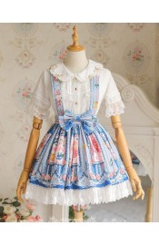 Strawberry Witch Blueberry Skirt with Shoulder Straps